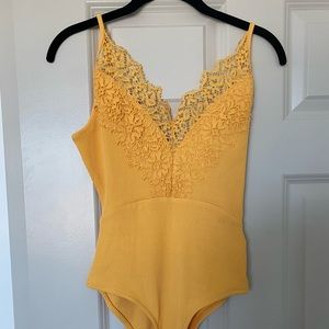 TopShop yellow detailed bodysuit